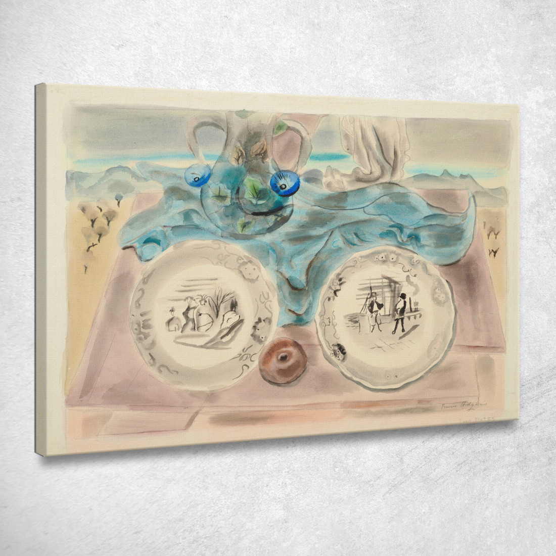 Due Piatti Frances Hodgkins fhd49 quadro stampato su tela