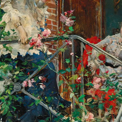 Sulla Terrazza Giovanni Boldini gbd46 quadro stampato su tela