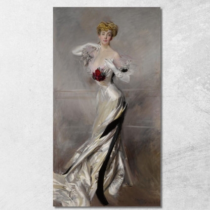 Ritratto Della Contessa Zichy Giovanni Boldini gbd55 quadro stampato su tela