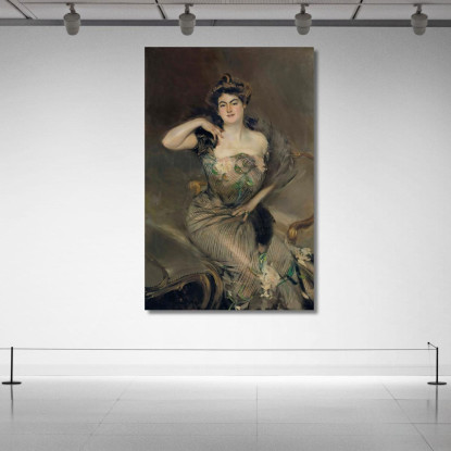 Ritratto Di Madame Arnold Seligmann Giovanni Boldini gbd65 quadro stampato su tela