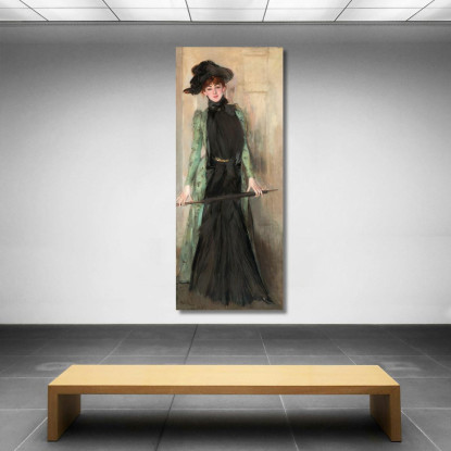 Ritratto Di Signora Roger-Jourdain Giovanni Boldini gbd66 quadro stampato su tela