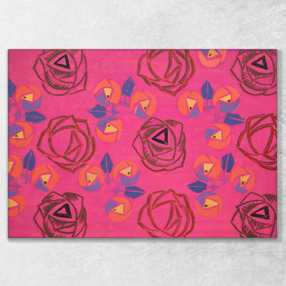 Senza Titolo Design Tessile N. V Frances Hodgkins fhd54 quadro stampato su tela