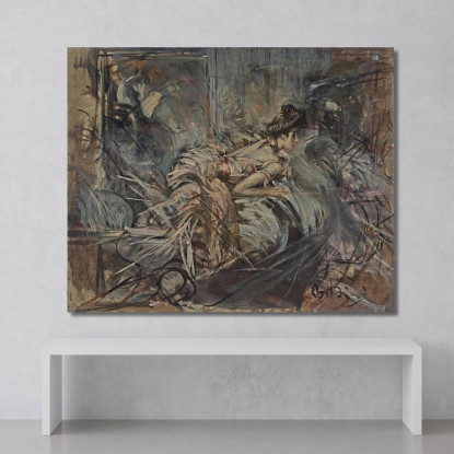 Il Modello Dell'Artista Giovanni Boldini gbd82 quadro stampato su tela