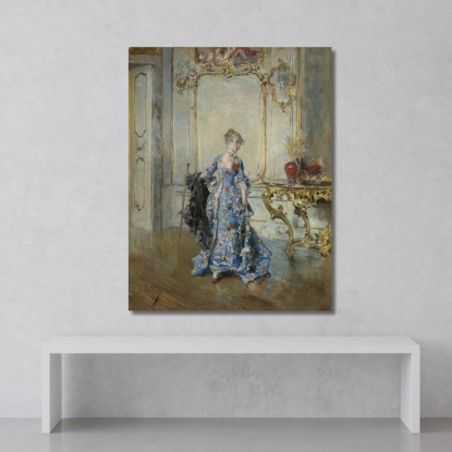 L'Ultimo Sguardo Allo Specchio Giovanni Boldini gbd85 quadro stampato su tela