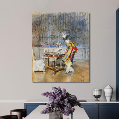 La Lettera Giovanni Boldini gbd86 quadro stampato su tela