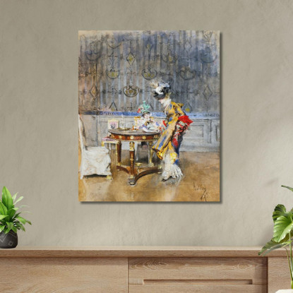 La Lettera Giovanni Boldini gbd86 quadro stampato su tela