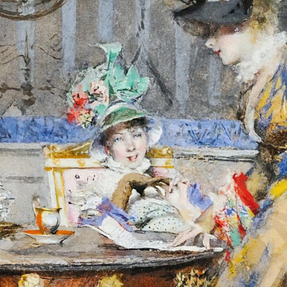 La Lettera Giovanni Boldini gbd86 quadro stampato su tela