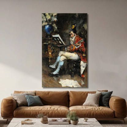Il Musicista Giovanni Boldini gbd87 quadro stampato su tela