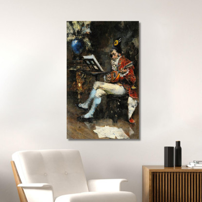 Il Musicista Giovanni Boldini gbd87 quadro stampato su tela