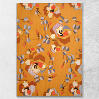 Senza Titolo Design Tessile N. Vii Frances Hodgkins fhd56 quadro stampato su tela