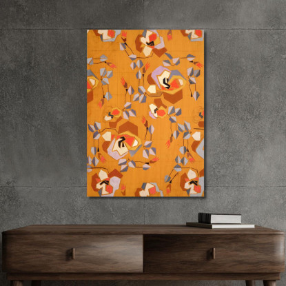 Senza Titolo Design Tessile N. Vii Frances Hodgkins fhd56 quadro stampato su tela