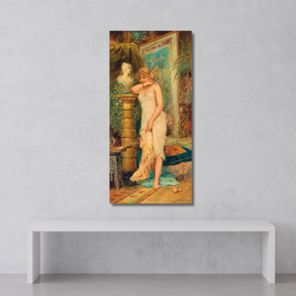 Nell'Atelier La Modella Timida Hans Zatzka hzt27 quadro stampato su tela