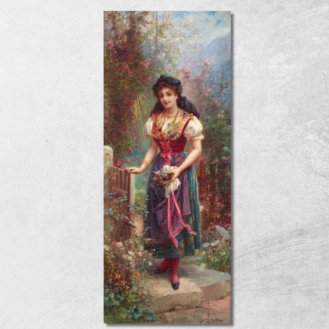 Andare In Chiesa Hans Zatzka hzt37 quadro stampato su tela