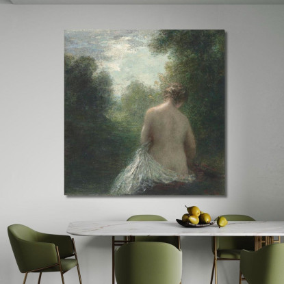 Bagnante Seduto Da Dietro Henri Fantin-Latour hft8 quadro stampato su tela