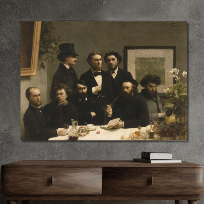 A Tavola Henri Fantin-Latour hft11 quadro stampato su tela