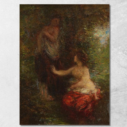 Due Bagnanti Henri Fantin-Latour hft13 quadro stampato su tela