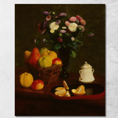 Fiori E Frutta 2 Henri Fantin-Latour hft29 quadro stampato su tela