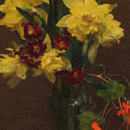 Narcisi E Nasturzi Henri Fantin-Latour hft38 quadro stampato su tela