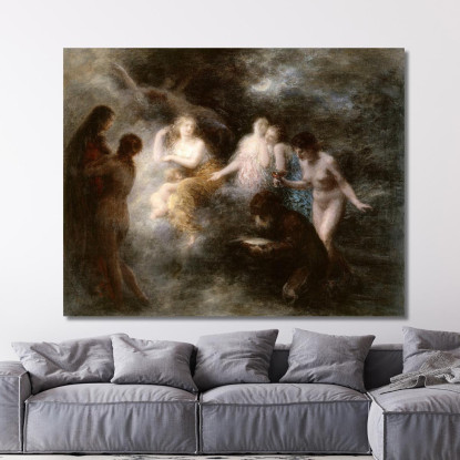 La Tentazione Di Sant'Antonio Henri Fantin-Latour hft40 quadro stampato su tela