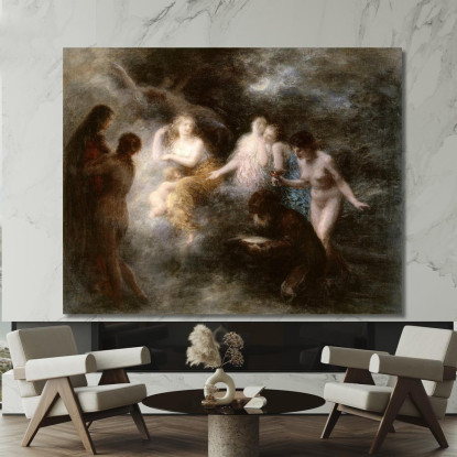 La Tentazione Di Sant'Antonio Henri Fantin-Latour hft40 quadro stampato su tela