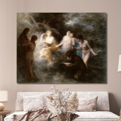 La Tentazione Di Sant'Antonio Henri Fantin-Latour hft40 quadro stampato su tela