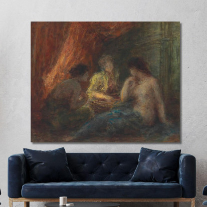 Il Gioco Henri Fantin-Latour hft43 quadro stampato su tela