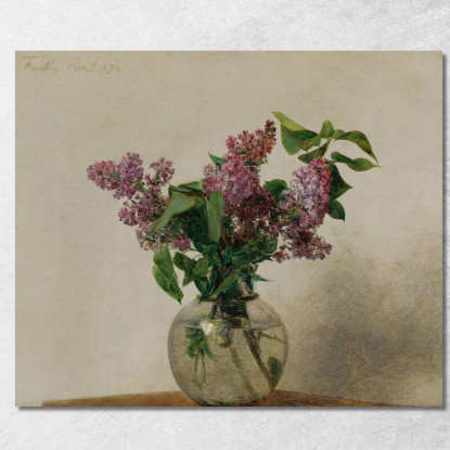 Lilla Henri Fantin-Latour hft48 quadro stampato su tela