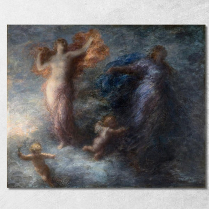 L'Alba E La Notte Henri Fantin-Latour hft49 quadro stampato su tela