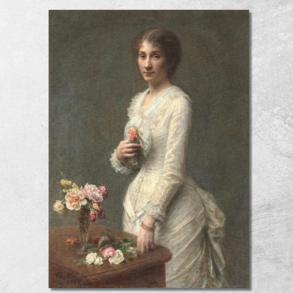 Signora Lerolle Henri Fantin-Latour hft53 quadro stampato su tela