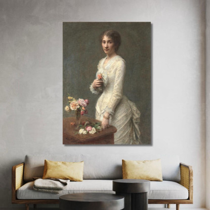 Signora Lerolle Henri Fantin-Latour hft53 quadro stampato su tela