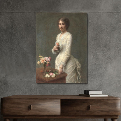 Signora Lerolle Henri Fantin-Latour hft53 quadro stampato su tela