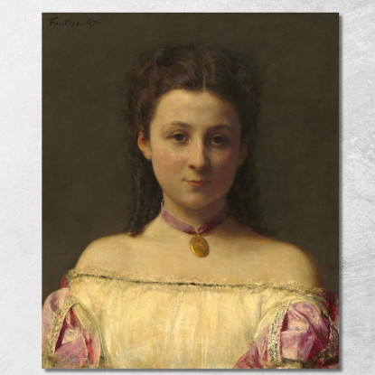 Mademoiselle De Fitz-James Henri Fantin-Latour hft54 quadro stampato su tela