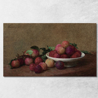 Natura Morta Con Prugne Henri Fantin-Latour hft58 quadro stampato su tela