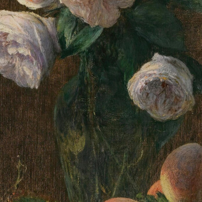 Vaso Natura Morta Di Rose Pesche E Uva Henri Fantin-Latour hft60 quadro stampato su tela