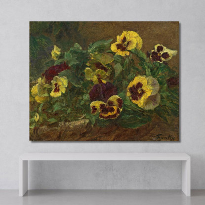 Viole Del Pensiero 2 Henri Fantin-Latour hft63 quadro stampato su tela