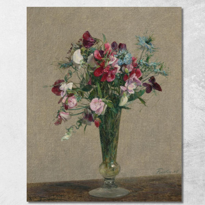 Piselli Dolci E Nigella Henri Fantin-Latour hft68 quadro stampato su tela