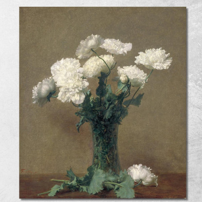 Papaveri Henri Fantin-Latour hft70 quadro stampato su tela