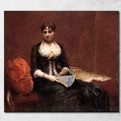 Ritratto Di Madame Léon Maître Ritratto Di Madame Léon Maître Henri Fantin-Latour hft73 quadro stampato su tela