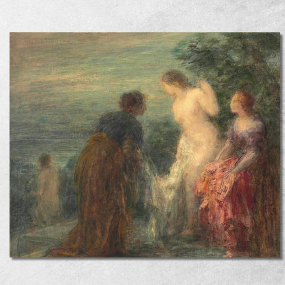 Uscita Bagno 2 Henri Fantin-Latour hft97 quadro stampato su tela