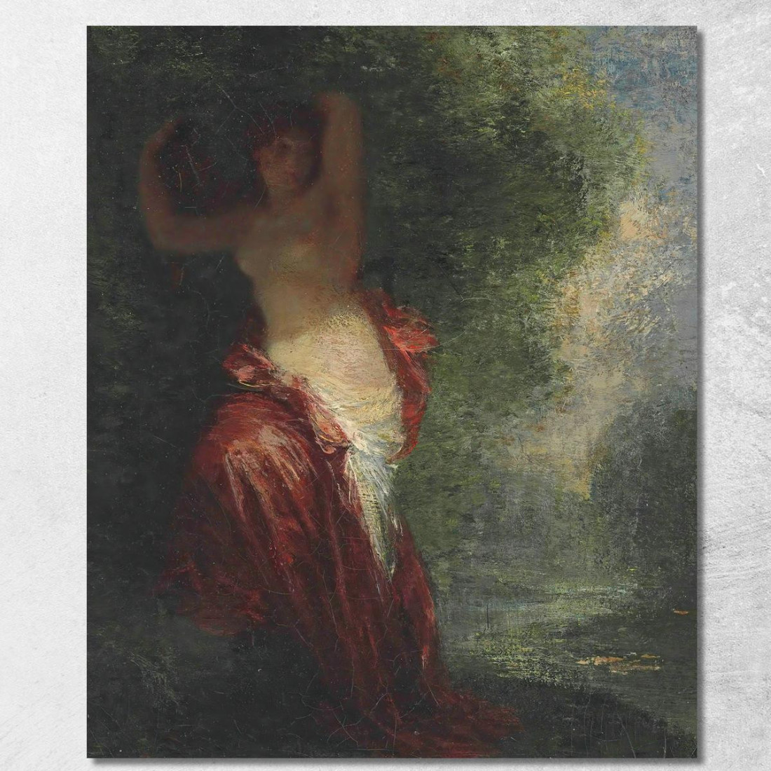 Uscita Dal Bagno Henri Fantin-Latour hft98 quadro stampato su tela