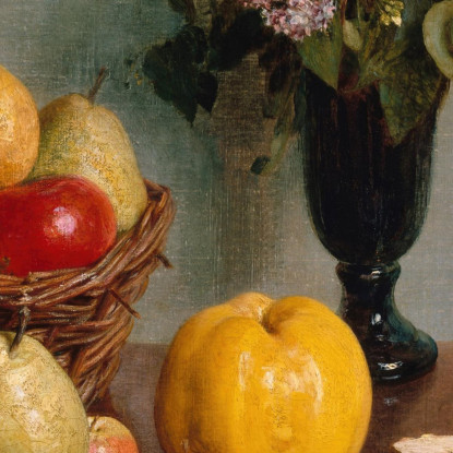 Natura Morta Con Fiori E Frutta Henri Fantin-Latour hft101 quadro stampato su tela