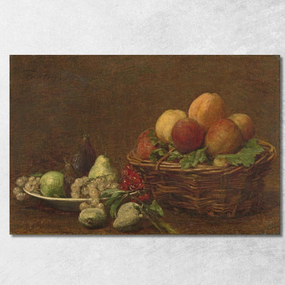 Natura Morta Con Frutta Henri Fantin-Latour hft103 quadro stampato su tela