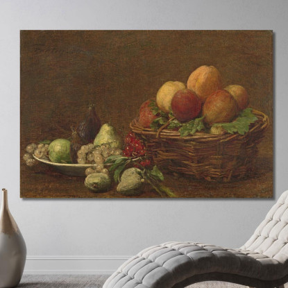 Natura Morta Con Frutta Henri Fantin-Latour hft103 quadro stampato su tela