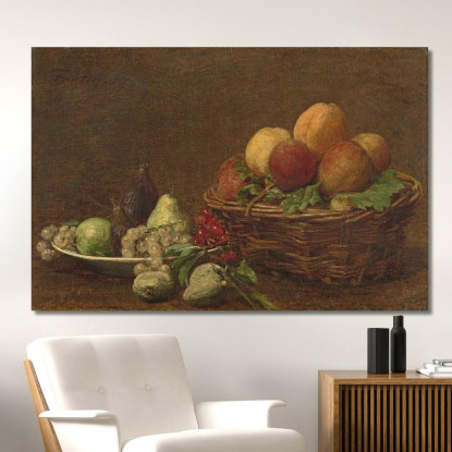 Natura Morta Con Frutta Henri Fantin-Latour hft103 quadro stampato su tela