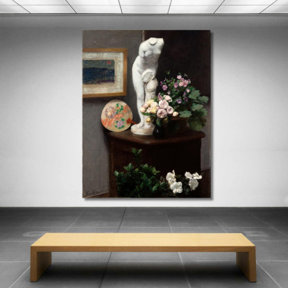 Natura Morta Con Torso E Fiori Henri Fantin-Latour hft109 quadro stampato su tela