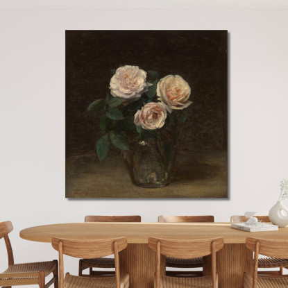 Natura Morta Con Rose Henri Fantin-Latour hft111 quadro stampato su tela