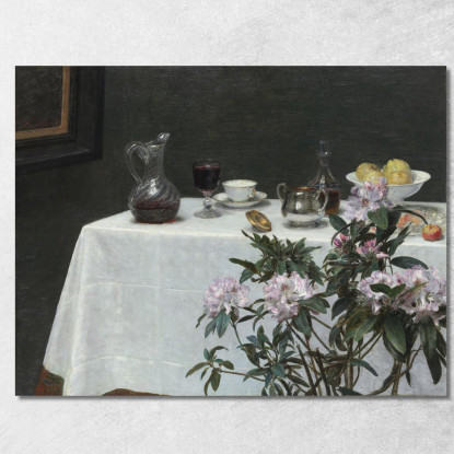 Natura Morta Angolo Di Un Tavolo Henri Fantin-Latour hft112 quadro stampato su tela