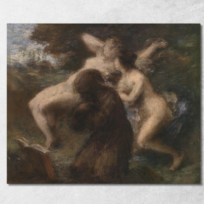 Tentazione Di Sant'Antonio Henri Fantin-Latour hft117 quadro stampato su tela