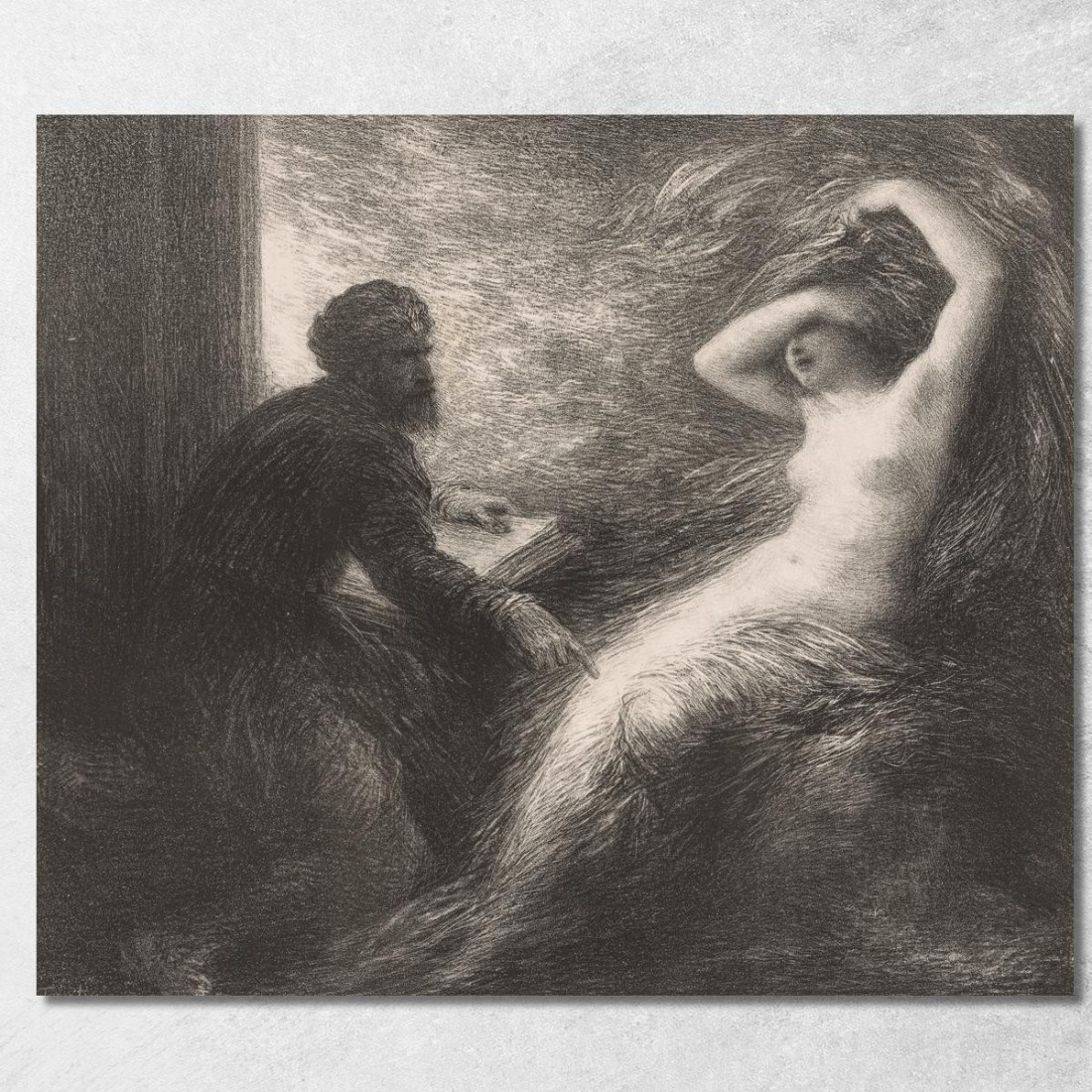 L'Evocazione Di Kundry Henri Fantin-Latour hft120 quadro stampato su tela