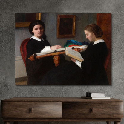 Le Due Sorelle Henri Fantin-Latour hft124 quadro stampato su tela